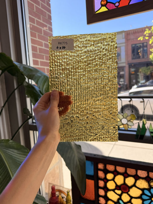 Gold Vintage Allegre Optimum Sheet Glass Colorado Glassworks