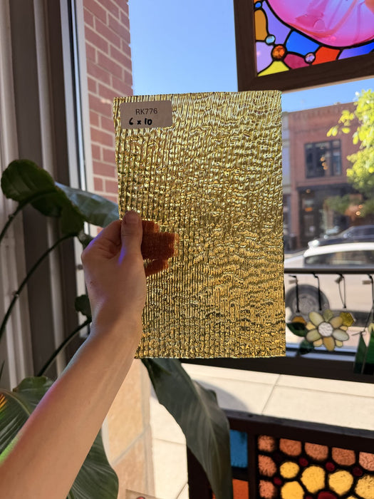 Gold Vintage Allegre Optimum Sheet Glass Colorado Glassworks