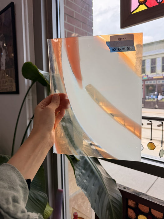 Orange White Mixed on Clear Lamberts Flash Glass Sheet Glass Lamberts Glass