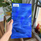 Spectrum Blue White Wispy Sheet Glass Spectrum Glass 11.5x6.5in (SP-86452013)