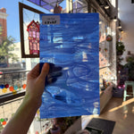 Spectrum Blue White Wispy Sheet Glass Spectrum Glass