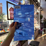 Spectrum Blue White Wispy Sheet Glass Spectrum Glass