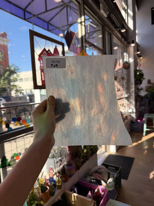 White Wispy Sheet Glass Colorado Glassworks