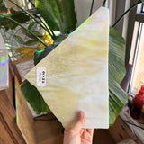 Tan White Wispy Textured Sheet Glass Colorado Glassworks