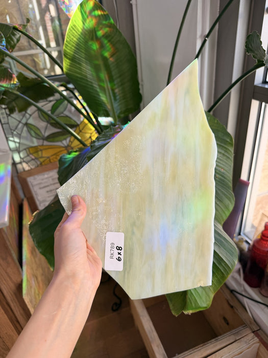 Tan White Wispy Sheet Glass Colorado Glassworks Default Title
