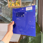 Purple/Blue Opal on Clear Flashed Lamberts Mouthblown Glass Sheet Glass Lamberts Glass 9x8in (LA-51901485)