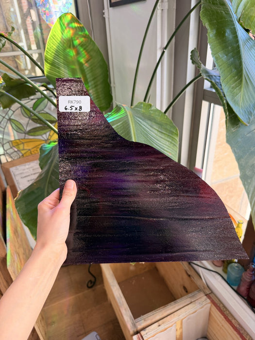 Textured Deep Wine Red Wispy Sheet Glass Colorado Glassworks Default Title
