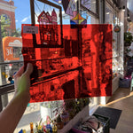 Mouthblown Red Sheet Glass Mouth Blown Glass
