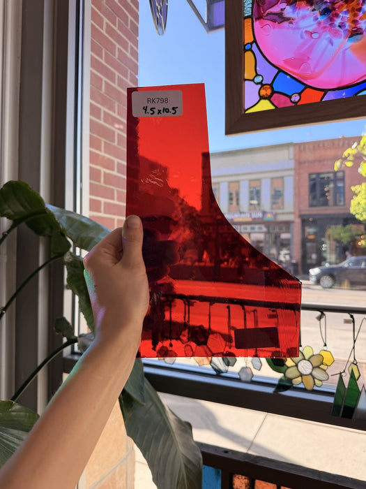 Dark Red Lamberts Flash Glass (red on clear) Sheet Glass Lamberts Glass