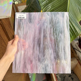 Pink White Wispy Kokomo Sheet Glass Kokomo Glass Default Title