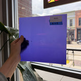 Purple/Blue Opal on Clear Flashed Lamberts Mouthblown Glass Sheet Glass Lamberts Glass 8x9in (LA-51934253)