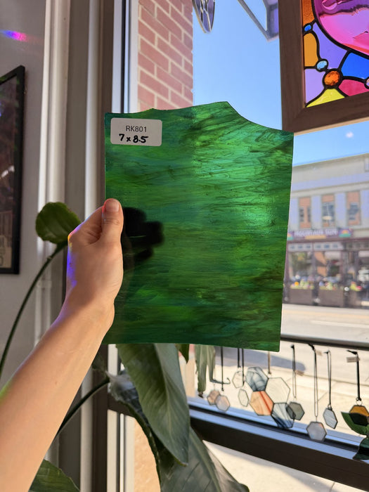 Green Blue Mixed Transparent Sheet Glass Colorado Glassworks