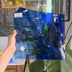 Vintage Blue Mixed Wispy English Glass Sheet Glass Colorado Glassworks Default Title