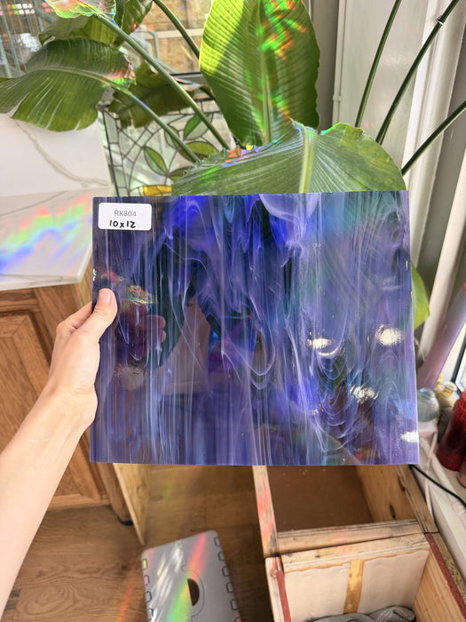 Vintage Grape Purple Spectrum Wispy Sheet Glass Spectrum Glass