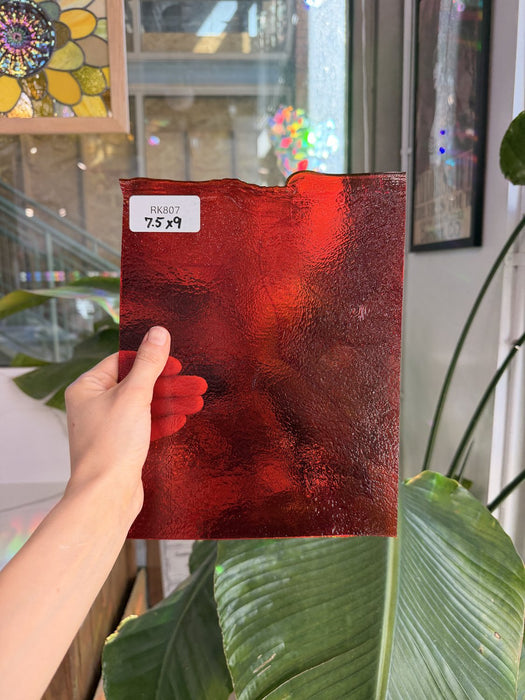 Red Transparent Bullseye Fusible 90 COE Fusible Sheet Glass Bullseye Glass Default Title