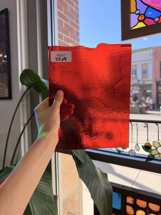 Red Transparent Bullseye Fusible 90 COE Fusible Sheet Glass Bullseye Glass