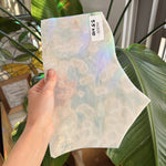 White Mottled Vintage Sheet Glass Colorado Glassworks 5.5x10in (UNK-90548013)