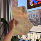 White Mottled Vintage Sheet Glass Colorado Glassworks