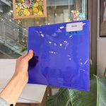 Purple/Blue Opal on Clear Flashed Lamberts Mouthblown Glass Sheet Glass Lamberts Glass