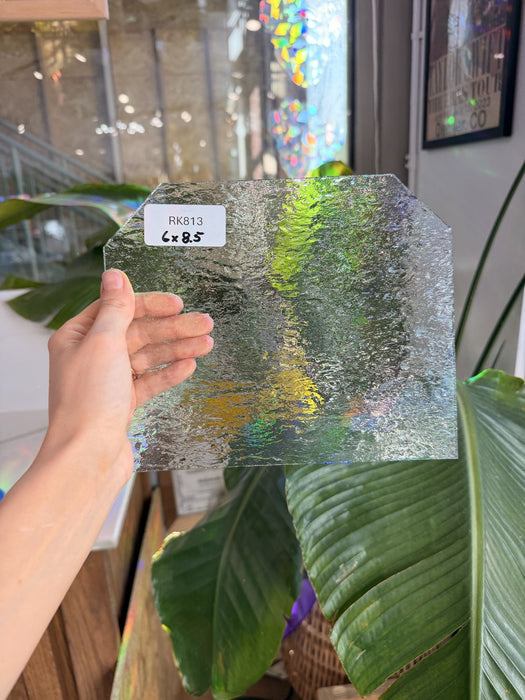 Clear Spectrum Rough Rolled Sheet Glass Spectrum Glass RK813 (6x8.5in)