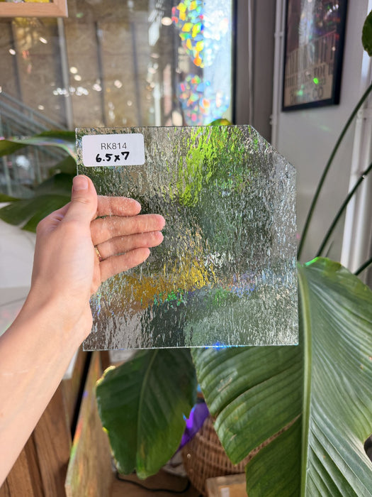 Clear Spectrum Rough Rolled Sheet Glass Spectrum Glass RK814 (6.5x7in)