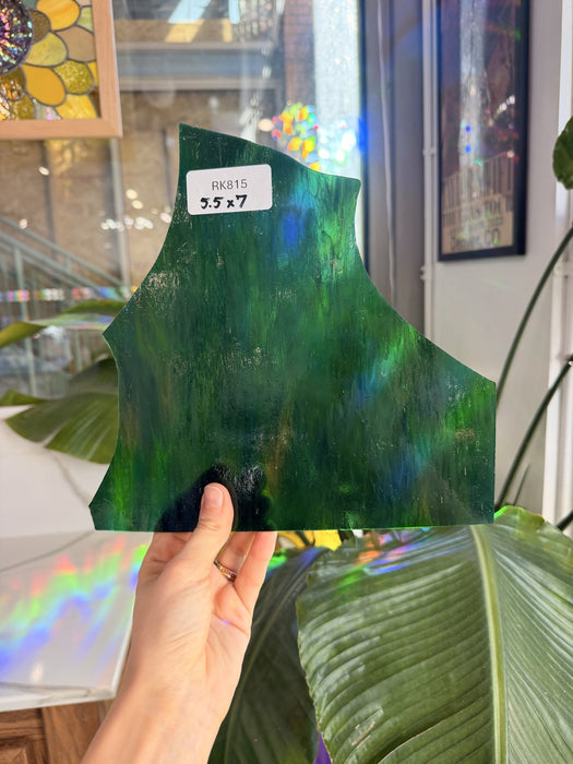 Green Blue Mixed Transparent Sheet Glass Colorado Glassworks RK815 (5.5x7in)