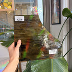 Vintage Amber Black Opal Wispy Vintage Armstrong 215-S Sheet Glass Armstrong Glass 7x10.5in (ARM-90154797)