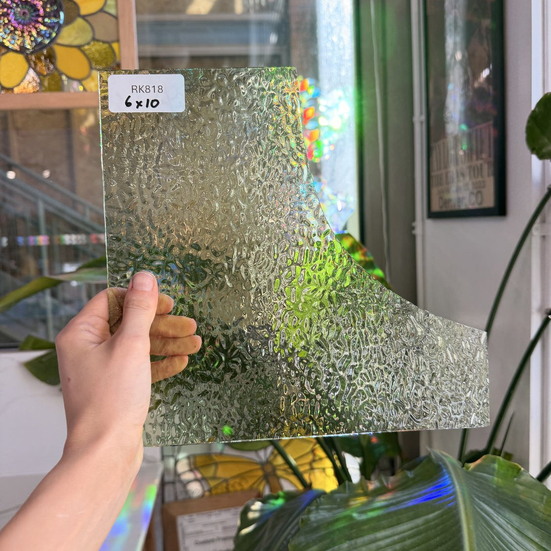 Light Green English Muffle Sheet Glass Colorado Glassworks 6x10in (WM-93169453)