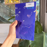 Purple/Blue Opal on Clear Flashed Lamberts Mouthblown Glass Sheet Glass Lamberts Glass 9x5in (LA-51999789)
