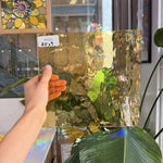 Light Amber Vintage Spectrum Waterglass Sheet Glass Spectrum Glass 9x8.5in (SP-93890349)