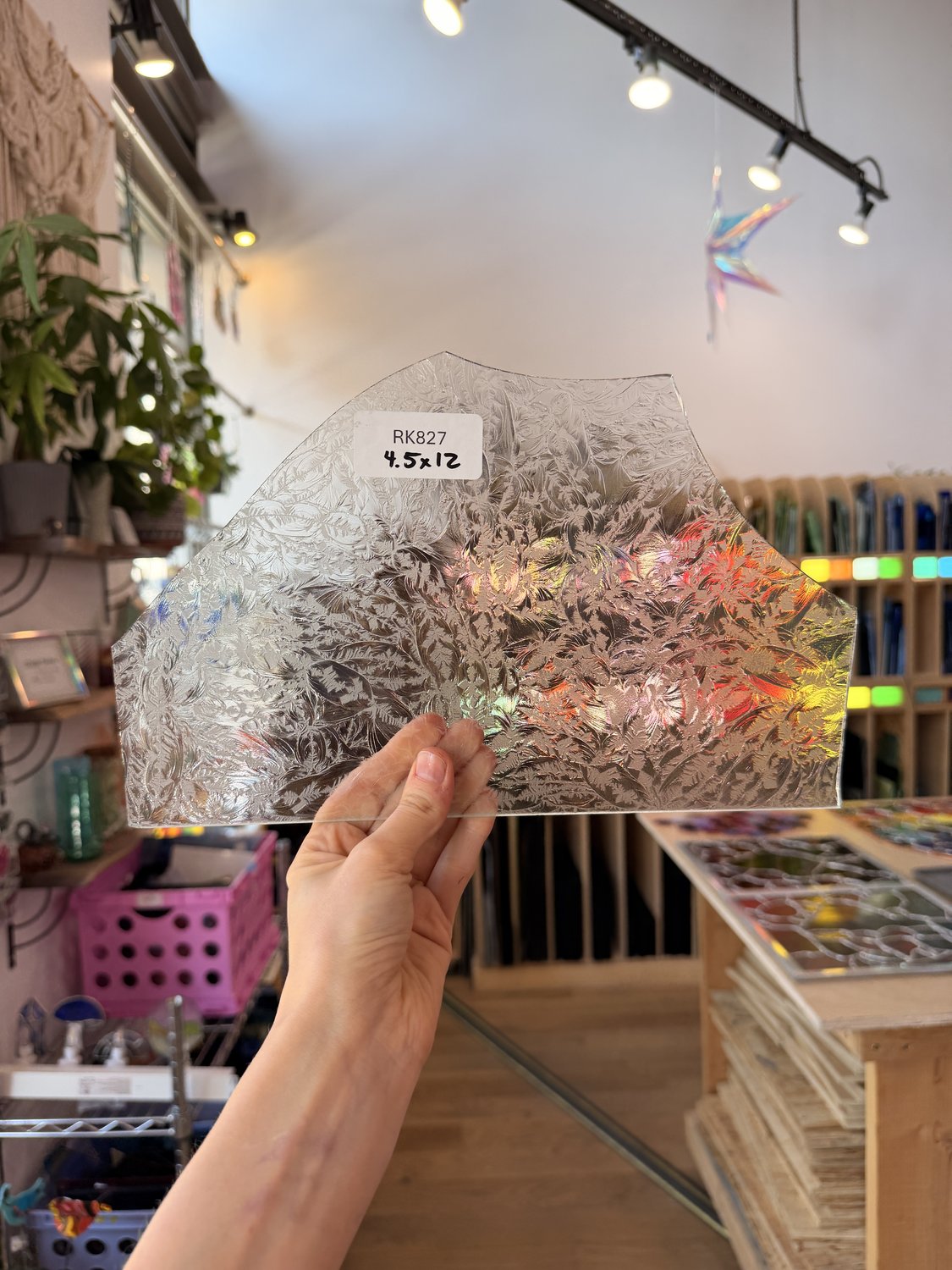 Clear Transparent Glue Chip Textured Sheet Glass