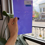 Purple/Blue Opal on Clear Flashed Lamberts Mouthblown Glass Sheet Glass Lamberts Glass