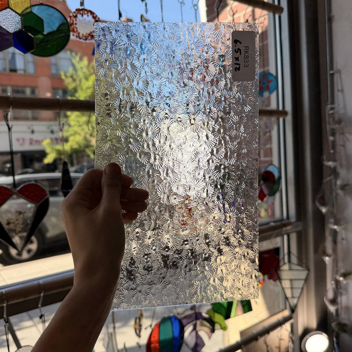 Clear Transparent Textured Wissmach Florentine Sheet Glass