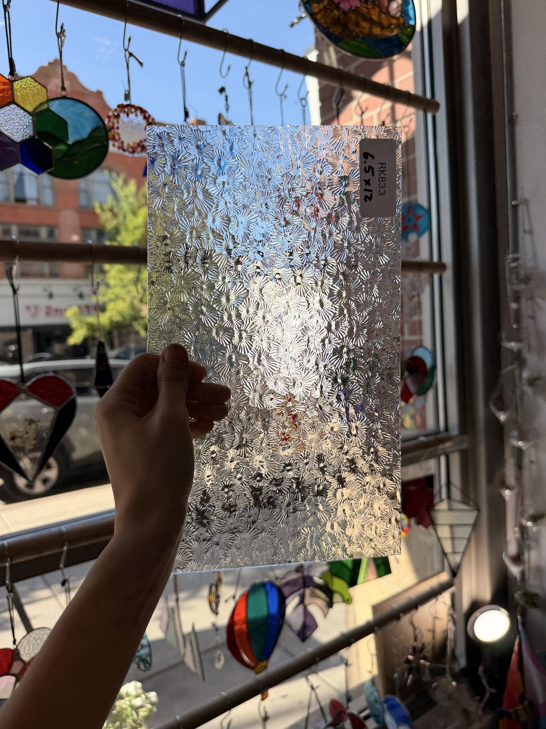 Clear Transparent Textured Wissmach Florentine Sheet Glass