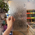 Clear Transparent Textured Wissmach Florentine Sheet Glass