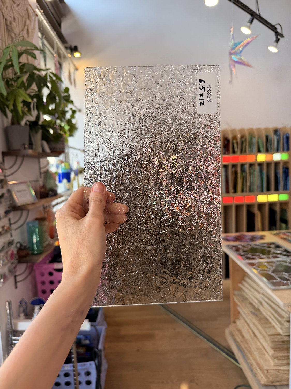 Clear Transparent Textured Wissmach Florentine Sheet Glass