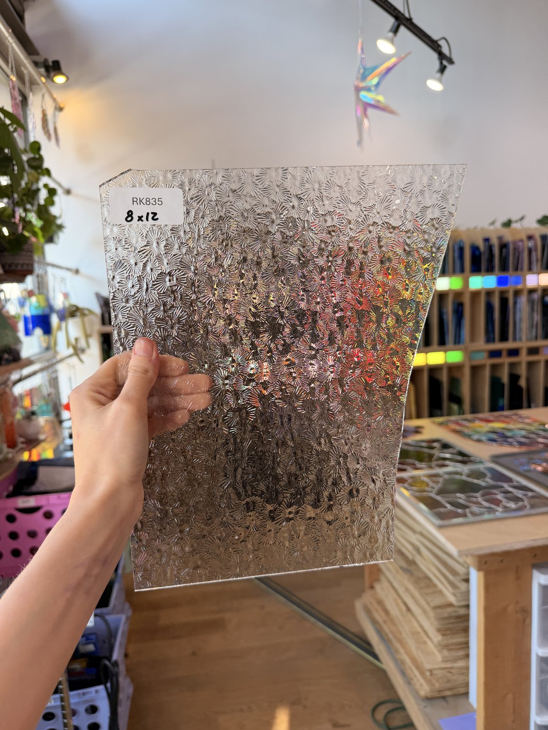 Clear Transparent Textured Wissmach Florentine Sheet Glass