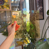 Light Amber Vintage Spectrum Waterglass Sheet Glass Spectrum Glass 8.5x8.5in (SP-93923117)