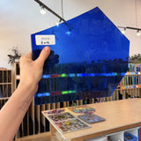 Ocean Blue Transparent Mouthblown Lamberts Sheet Glass