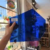 Ocean Blue Transparent Mouthblown Lamberts Sheet Glass