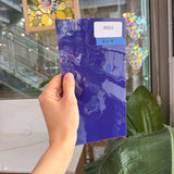 Purple/Blue Opal on Clear Flashed Lamberts Mouthblown Glass Sheet Glass Lamberts Glass