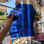 Mouthblown Medium Blue Sheet Glass