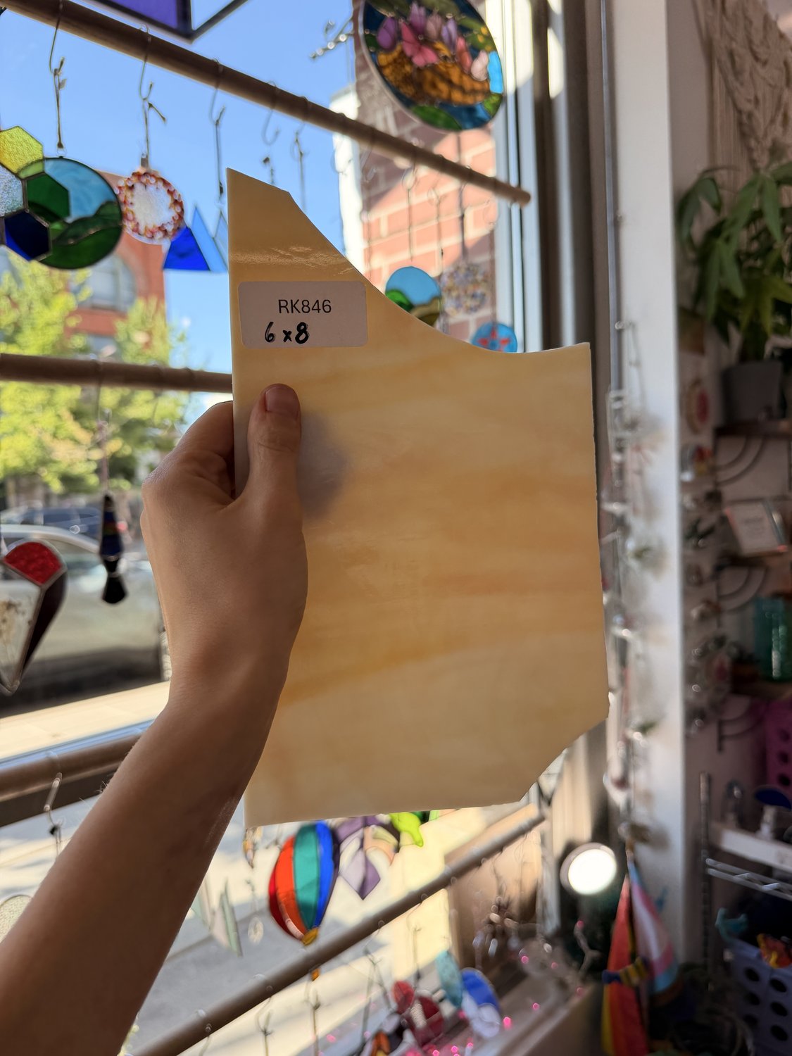 Light Tan Opal Wispy Spectrum Sheet Glass – RK846