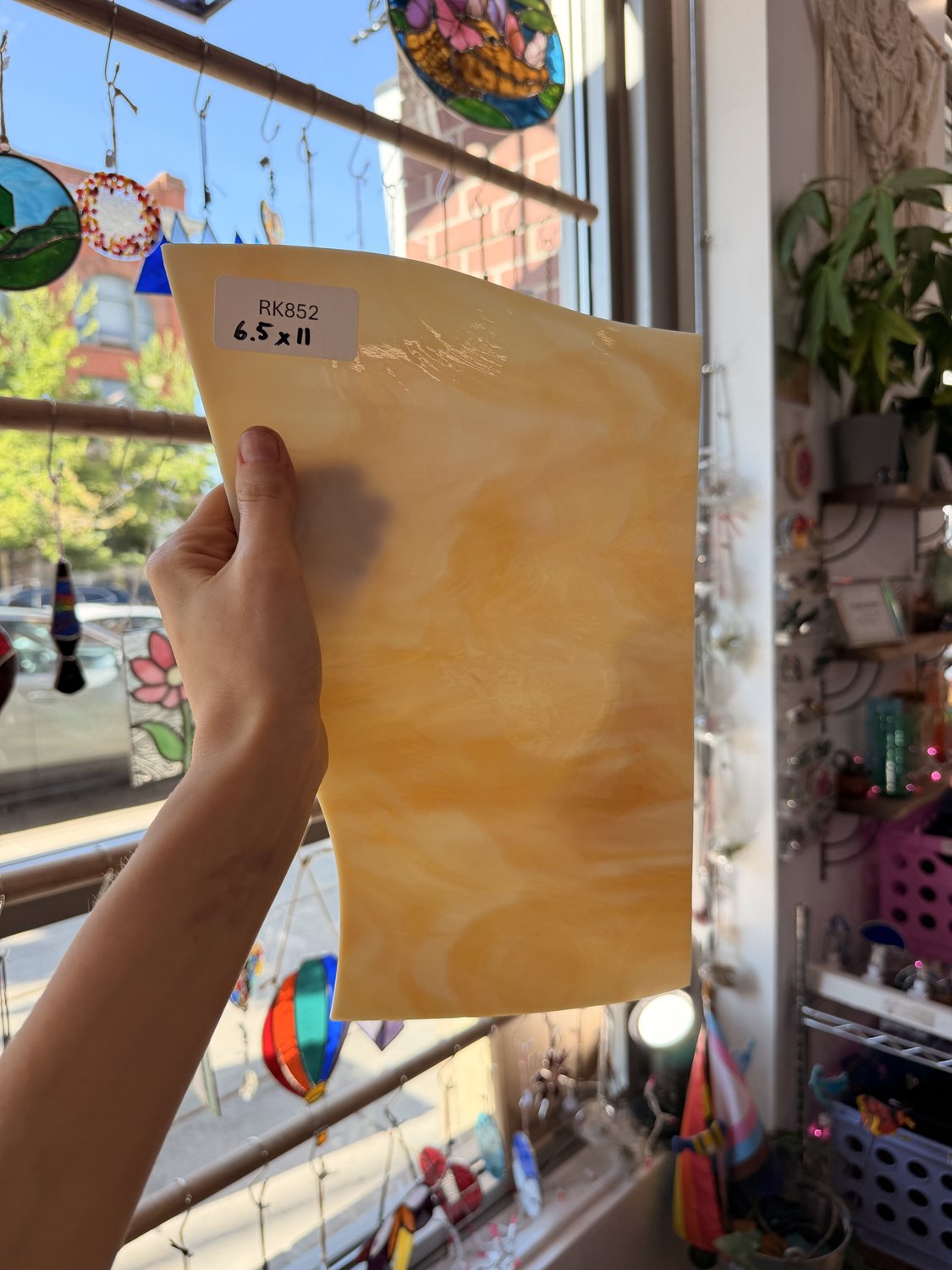 Light Tan Opal Wispy Spectrum Sheet Glass – RK852