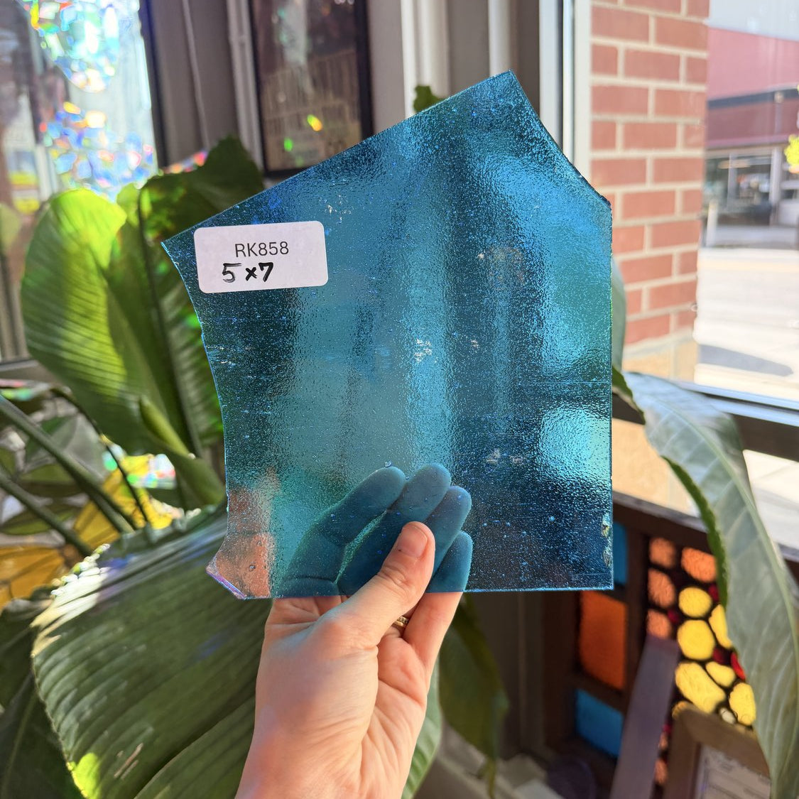 Transparent Blue Wissmach Sheet Glass Wissmach Glass 5x7in (WM-02356525)