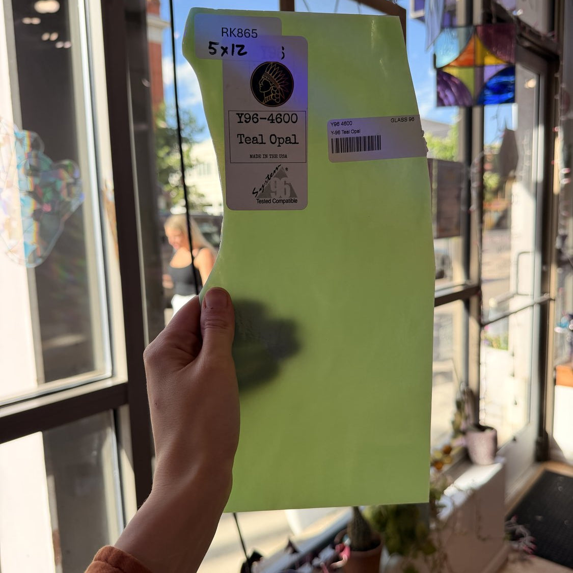 Teal Opal Youghiogheny Fusible 96 COE Fusible Sheet Glass Youghiogheny Glass Default Title