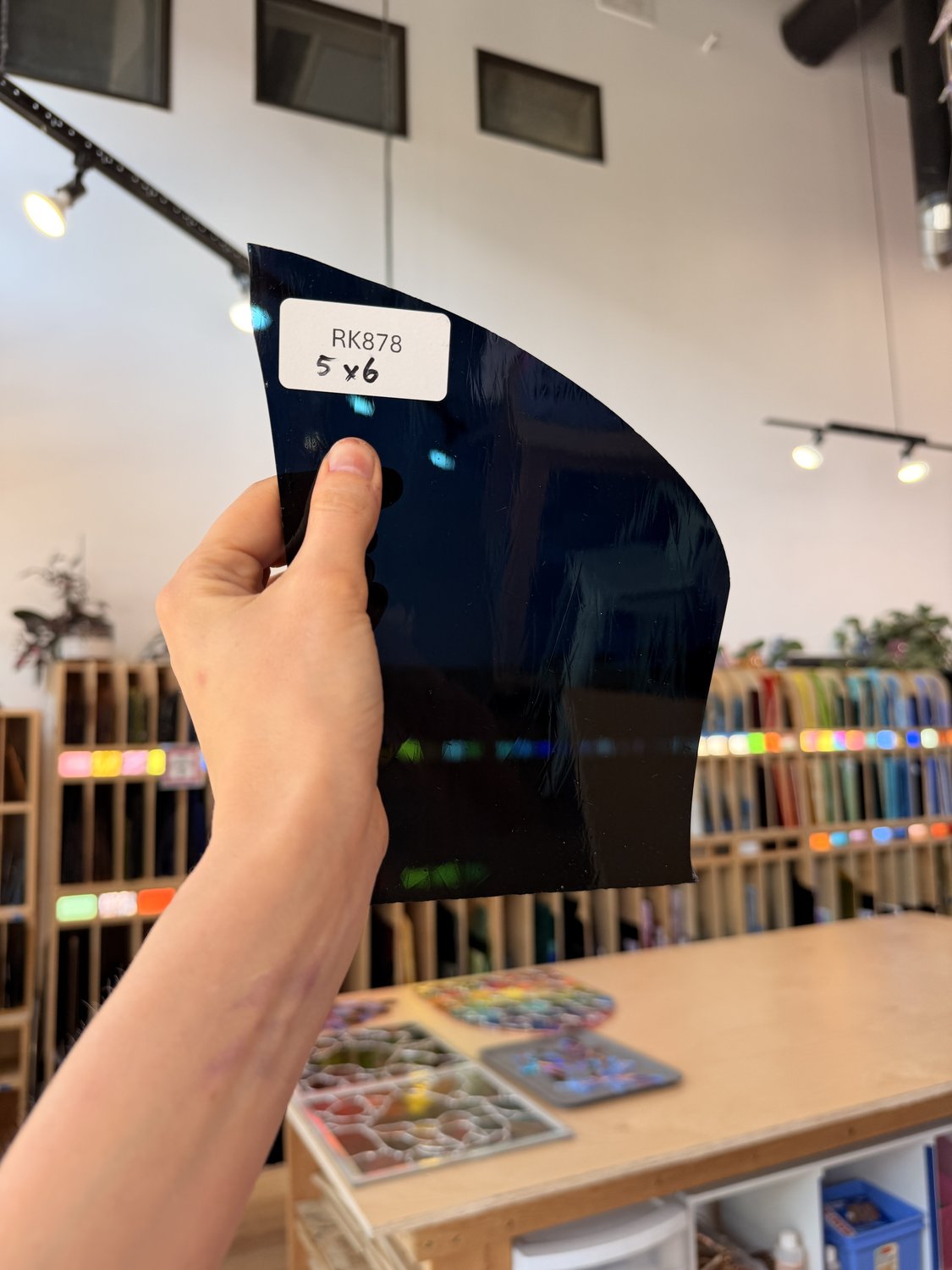 Deep Dark Blue Mouthblown Sheet Glass – RK878