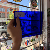 Dark Blue on Clear Flashed Lamberts Sheet Glass – RK879