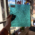 Blue Rippled Transparent Wissmach