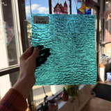 Blue Rippled Transparent Wissmach